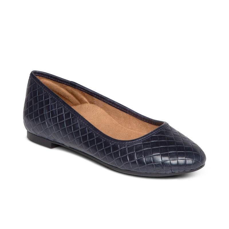wide fit navy flat shoes